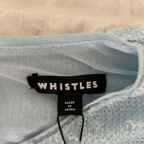 Whistles Light Blue Sequin Women's Top - Picture 7 of 14